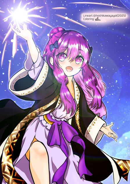 星川ヤヨイ様塗り絵✨魔導士ライラさん🪄