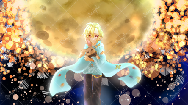 依頼絵 回る空うさぎ