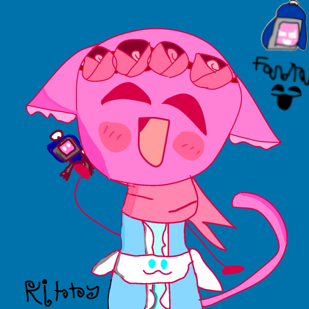 Fandra and kitty ❤️🧡💛💚💙💜💖