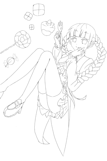 【線画】塗ってください