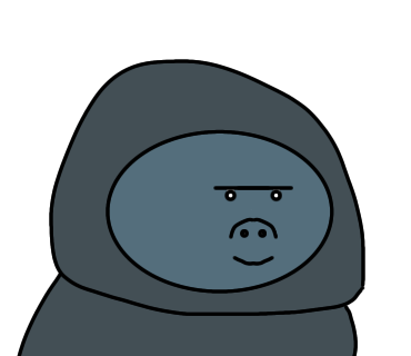 はじめてゴリラのイラストを描きました