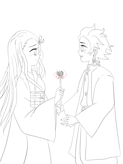 鬼のいない世界…塗り絵