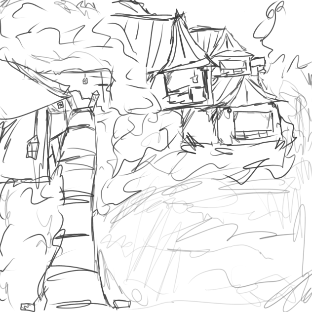 Realistic scenery sketch 😨😨