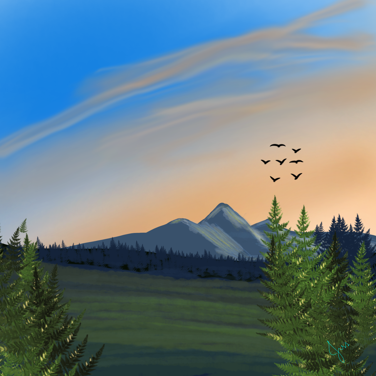 View of Sunset - ibisPaint