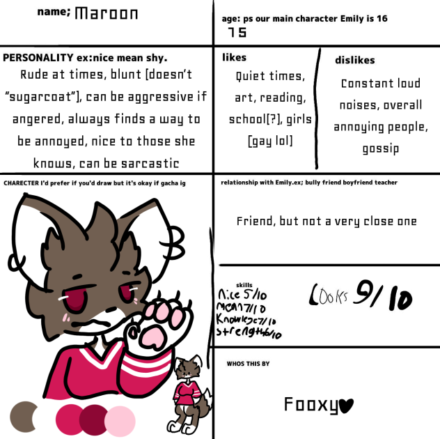 Char sheet for make friends.com