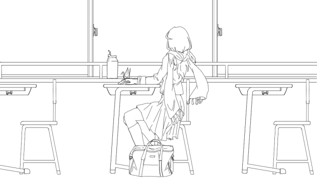 線画 塗って下さい アヤノ Ibispaint