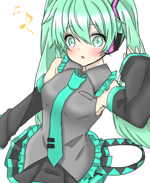 初音ミク2（線画）