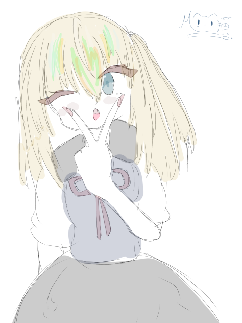 レイヤー1枚だけでイラスト！
