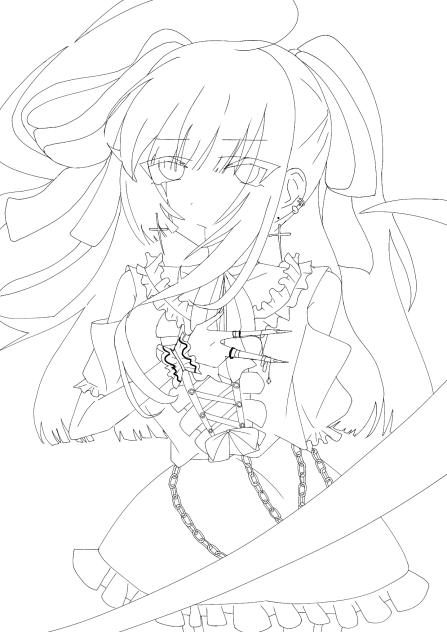 線画(๑òωó๑)