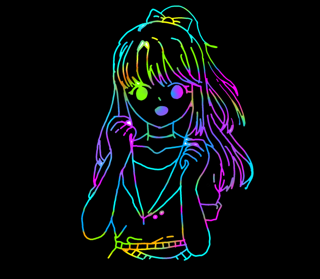 Scratch art style