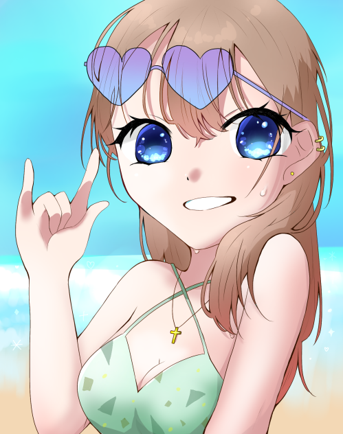 暑いから海行こ!