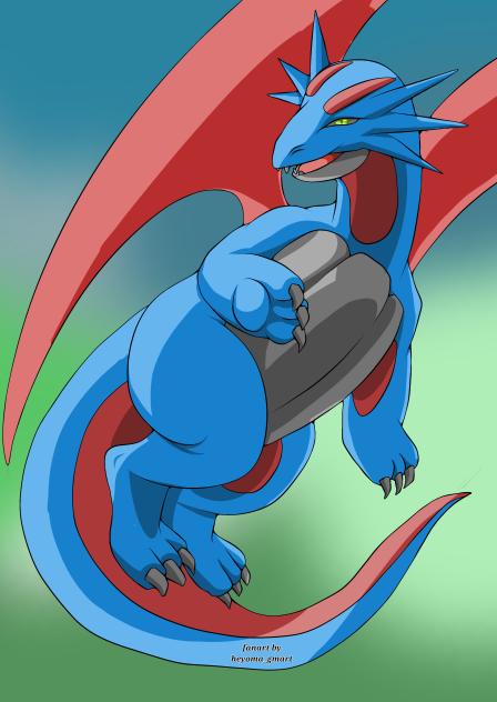 dibujo de salamence -pokemon-