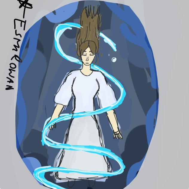 idk girl in a glass tube