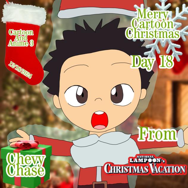 Merry Cartoon Christmas Day 18 Chevy