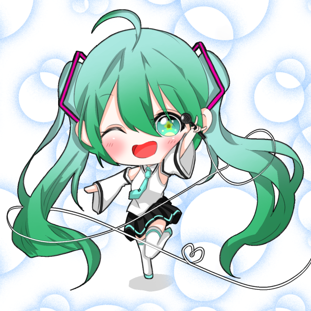孤夜音 さんの線画、塗らせていただきました!(｡･ω･｡)