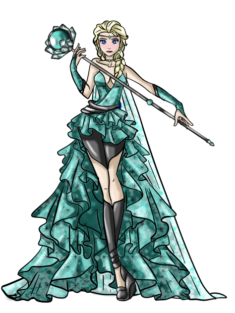 Magical girl Elsa colored