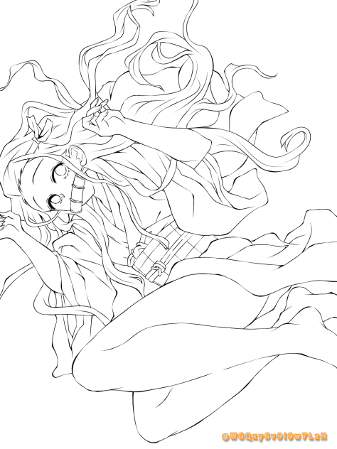 竈門禰豆子 線画