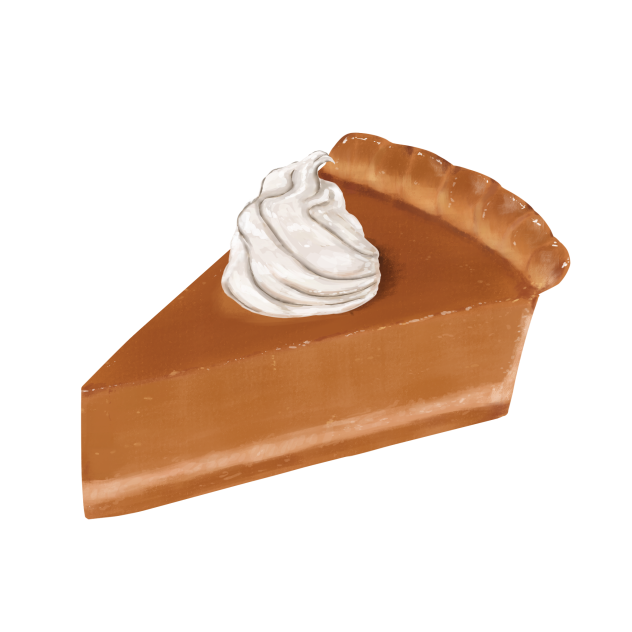 Pumpkin cake slice