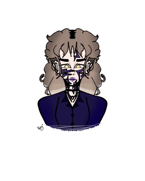 Doodling with Catya’s brush