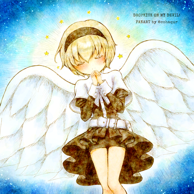 邪神ちゃんドロップキックぺこらファンアート。