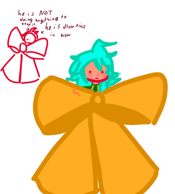 Ashe Bradley with a ridiculously big bow