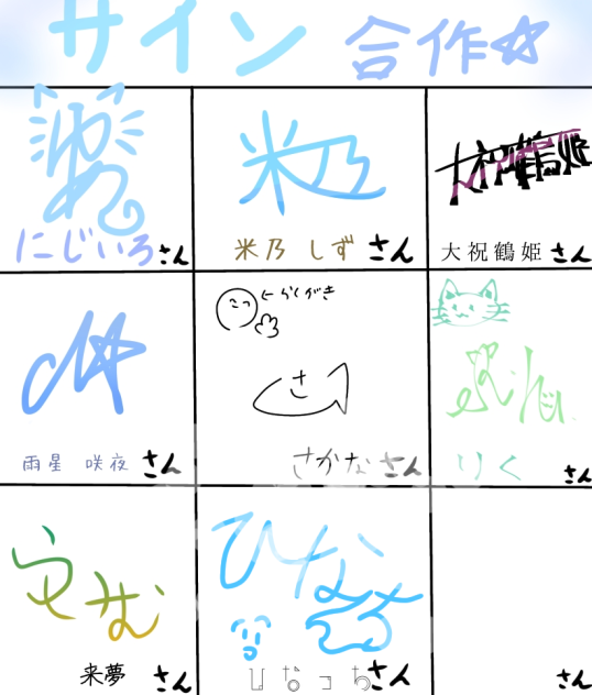 ワイのサイン(出す予定はない)