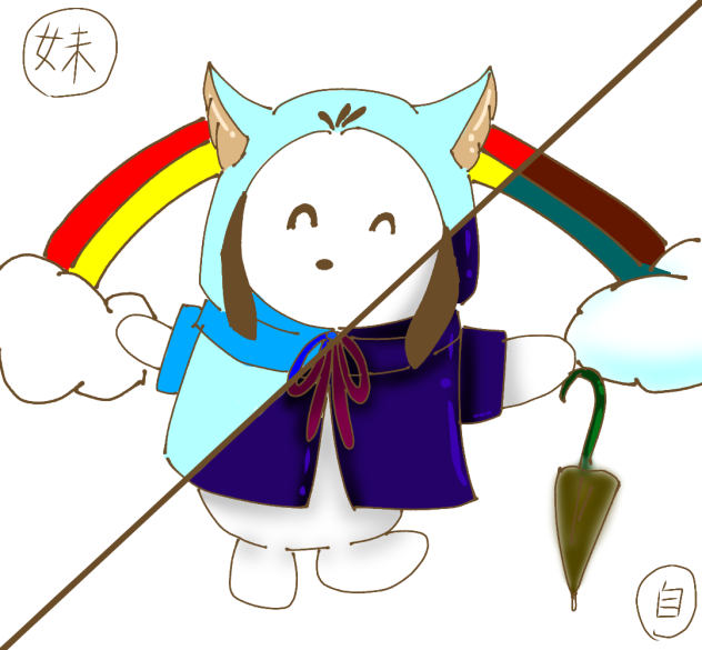 ポチャッコファンアート！妹と書きました！