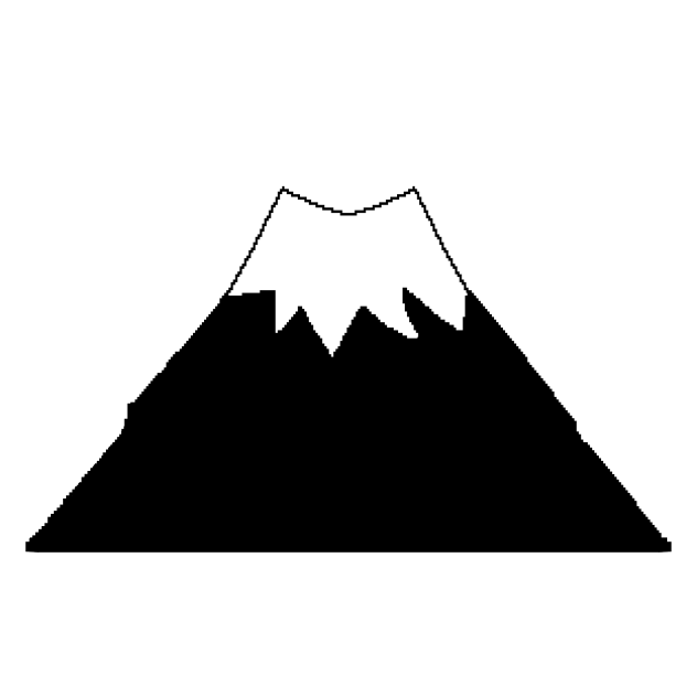 Fuji mountain silhouette (pixel)