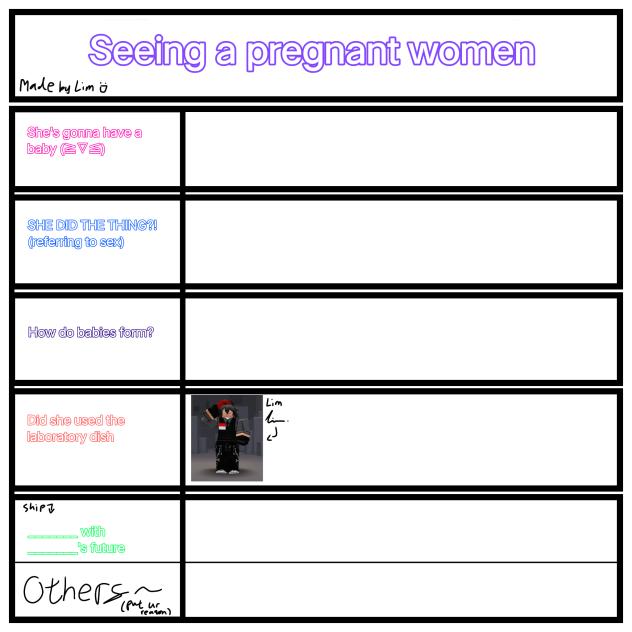 Seeing a pregnant women sheet