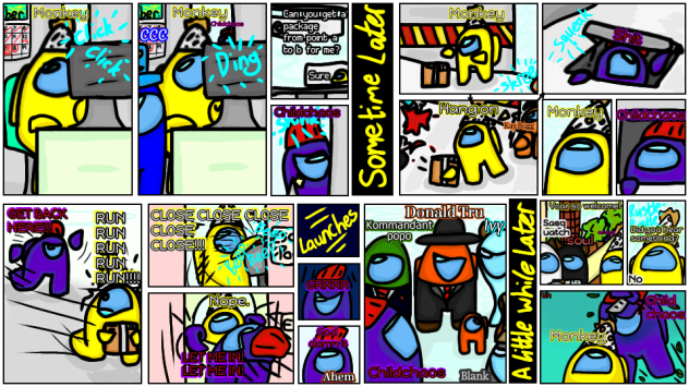 Little package. Among Us fan comic