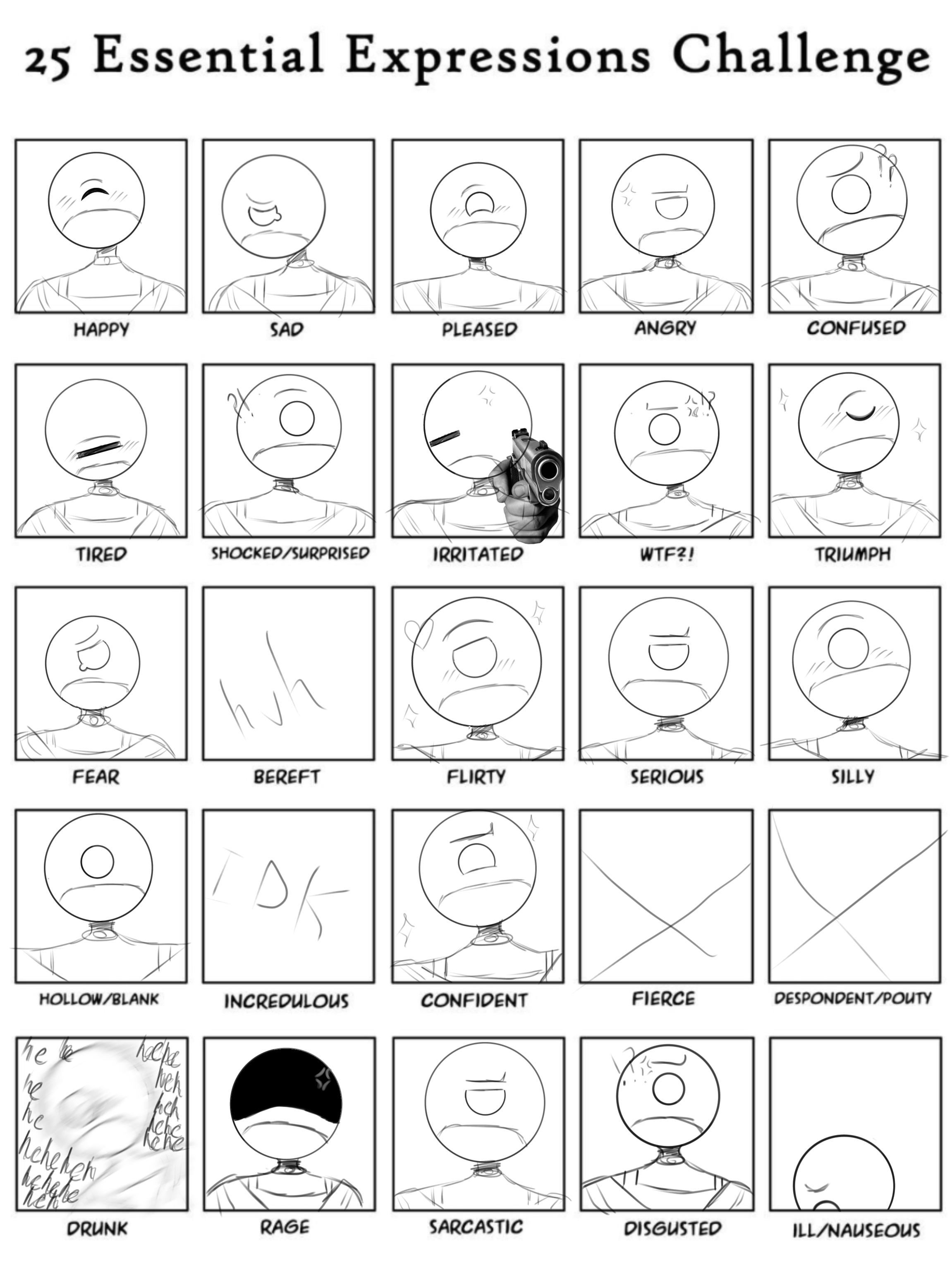 faceless expressions - ibisPaint