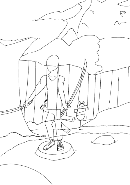 Candy red duel swords man