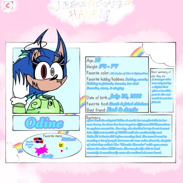 Odine’s Info Card