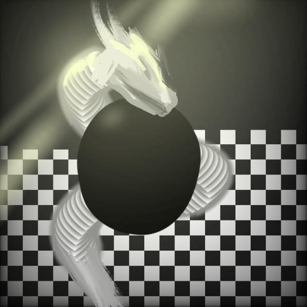 dragon with his black power