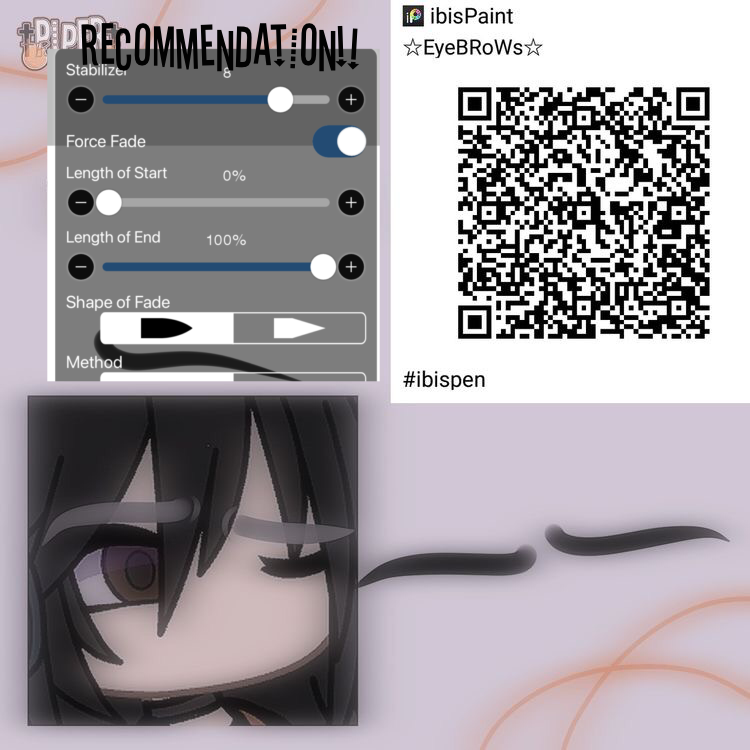 GACHA eyebrows ibisPaint