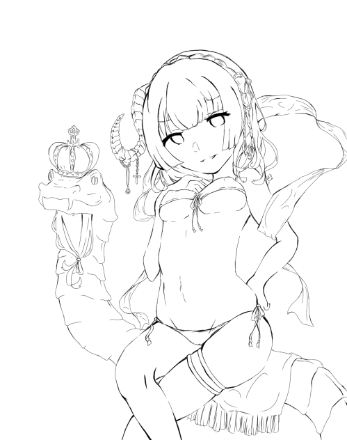 魔王ちゃん😈ぬりえ