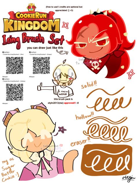 COOKIE RUN KINGDOM ICING BRUSH SET!! - ibisPaint