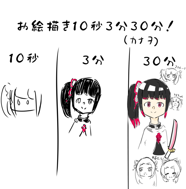 カナヲ描き比べ