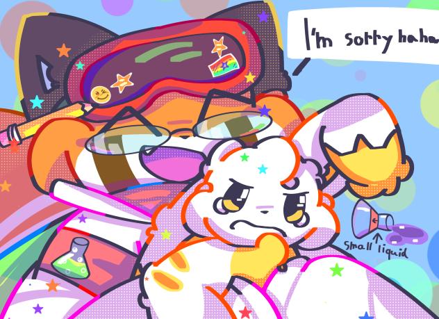 Scientist and little bunny ʕ•ᴥ•ʔ