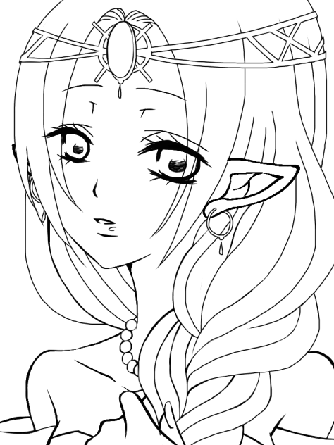 線画 初挑戦 塗って頂けると嬉しいです