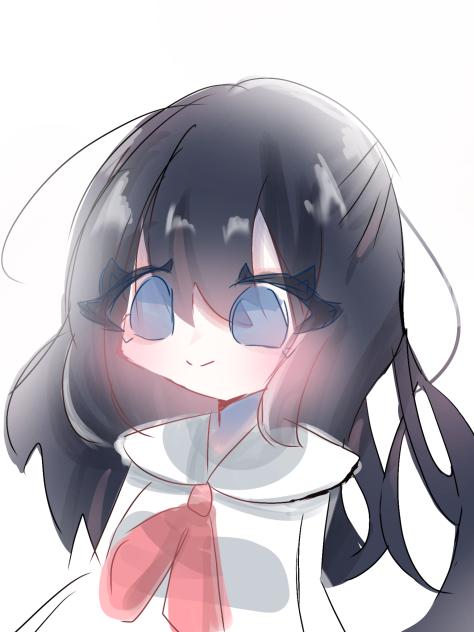 黒髪セーラ服（？）少女