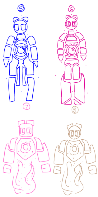 The 8-bit gods lost Guard sketches 2