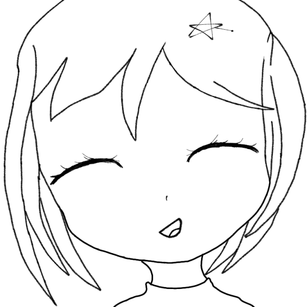 baby face line art.