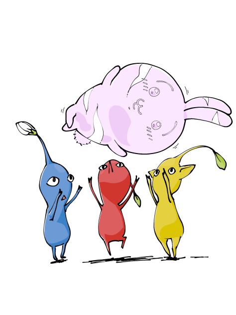 キラキラして綺麗なものを拾ったピクミン