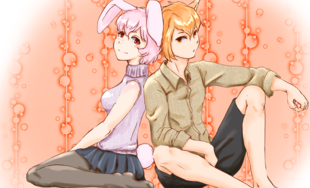 ウサギと狐
