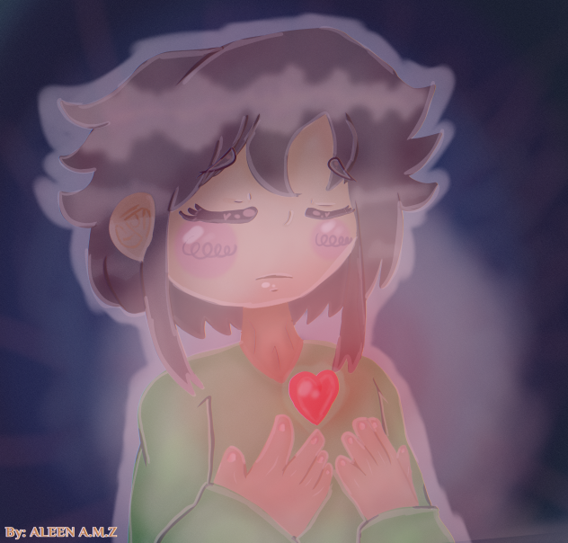 Beautiful girl and a little red heart ❤️