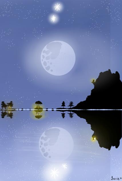 Angels under the blue moon 🌙 - ibisPaint