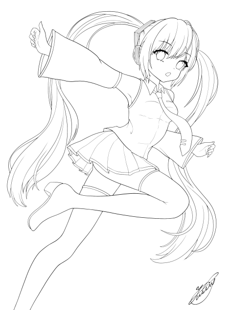 ミクの日2023（線画）