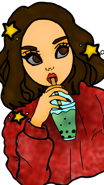 Boba tea girl