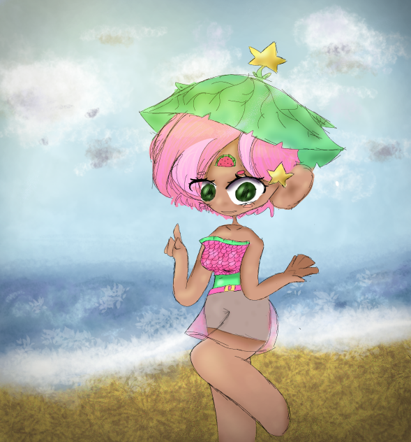 Beach day with my oc❤